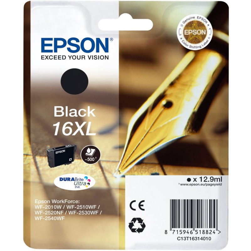 Tinteiro Original Epson 16XL Preto Alta Capacidade (C13T16314010)