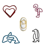 Clips de Papel com Formatos Criativos 28mm – Pack 10 Unidades
