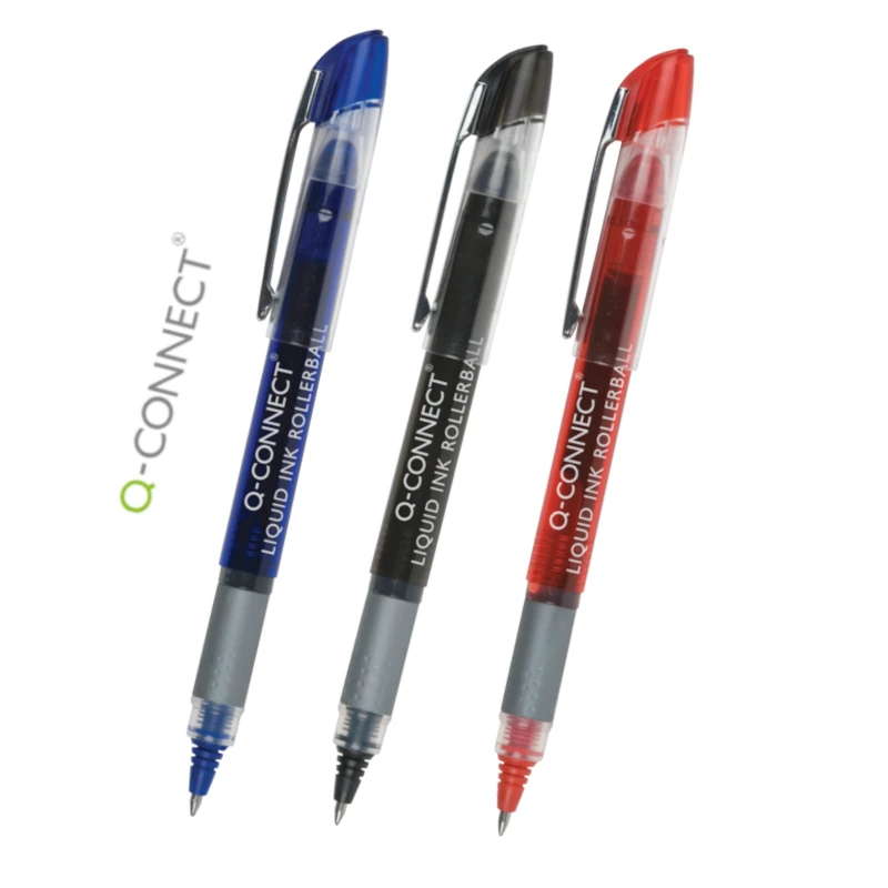 Caneta Rollerball de Tinta Líquida Q-Connect 0.5mm – Clip Metálico / Várias Cores