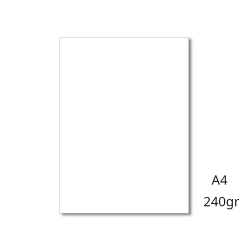 Packs de Cartolinas Brancas A4 240g – Embalagem com 125 Unidades