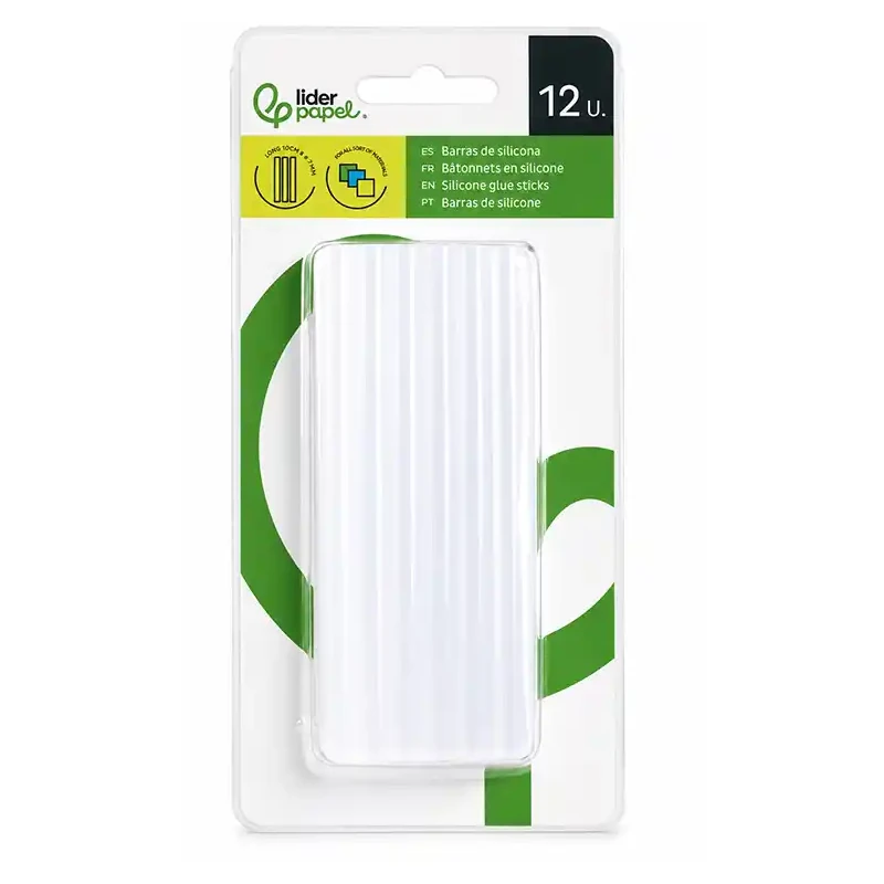 Barras de Cola Quente Liderpapel 7x100mm (PG05) – Blister com 12 Unidades