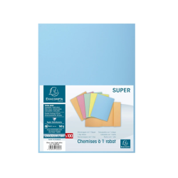 Classificadores de cartolina colorida A4 com aba - Azul