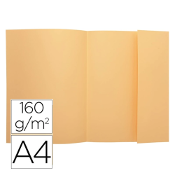 Classificadores de cartolina colorida A4 com aba - Creme