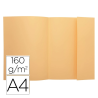 Classificadores de cartolina colorida A4 com aba - Creme
