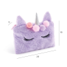 Estojo Escolar de Peluche Unicórnio Back2Fun (22x19.5 cm)