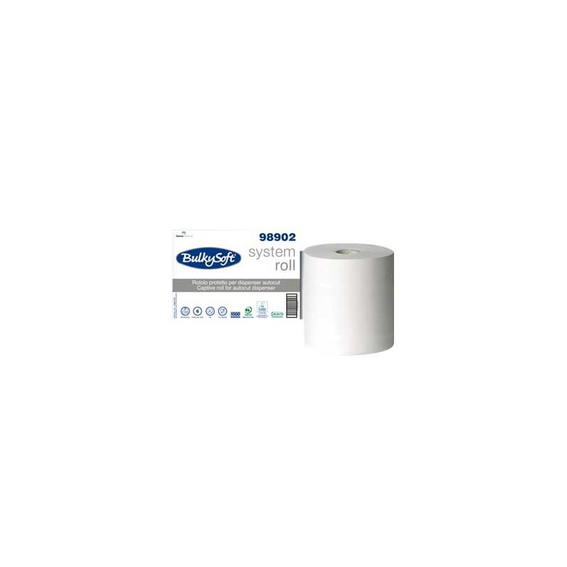 Rolos de Toalha Seca Mãos BulkySoft 250m x 21cm 2 Folhas