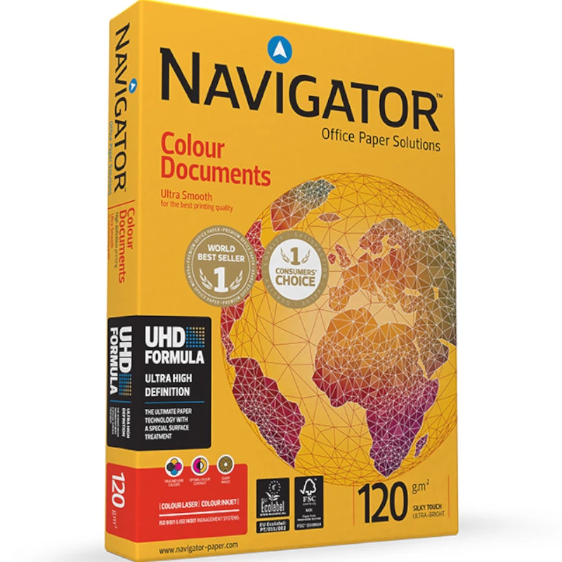 Papel Navigator Color Documents A4 120g/m² – Resma de 250 Folhas