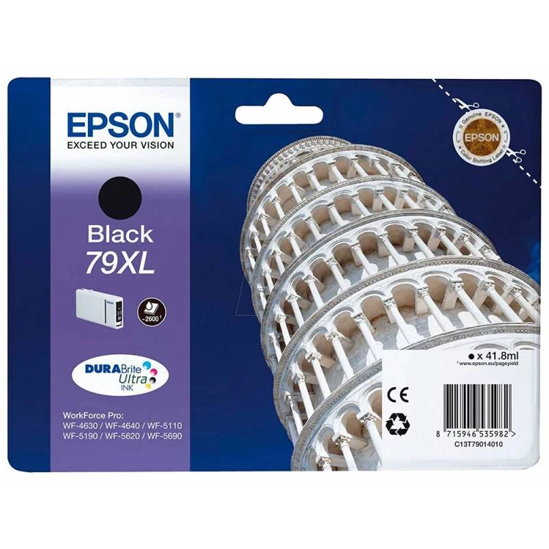 Tinteiro Original Epson 79XL Preto de Alto Rendimento (C13T79014010) 41.8ml
