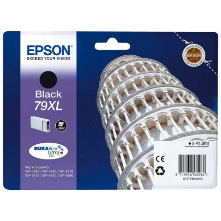 Tinteiro Original Epson 79XL Preto de Alto Rendimento (C13T79014010) 41.8ml