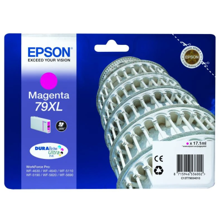 Tinteiro Original Epson 79XL Magenta de Alto Rendimento (C13T79034010) 17.1ml