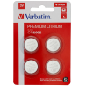 Pilhas de Lítio CR2032 3V Verbatim Premium (Pack 4 Unidades)