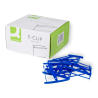 Encadernadores Plásticos Fastener E-Clip Q-Connect Azul (Caixa de 100 Unidades)