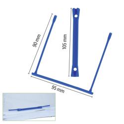 Encadernadores Plásticos Fastener E-Clip Q-Connect Azul (Caixa de 100 Unidades)