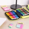 Estojo Escolar MILAN Sunset Duplo com Material – Turquesa