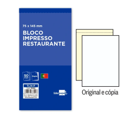 Blocos de Pedidos para Restaurante com Duplicado Liderpapel 145x75 mm