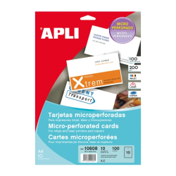 Cartões de Visita APLI Microperfurados 200 g/m² – 100 Cartões