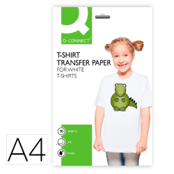 Papel Transfer para Tecido A4 Q-Connect Inkjet (Bolsa de 10 Folhas)