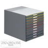Bloco de 10 Gavetas VARICOLOR® Durable A4 | Risco de Lápis