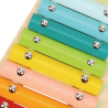 Xilofone infantil de madeira Crocodilo Imaginovo com 8 lâminas coloridas