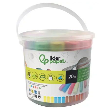 Giz Colorido para Chão 20 Unidades | Risco de Lápis