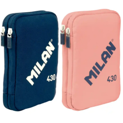 Estojo Escolar Duplo MILAN 430 Since 1918 com Acessórios – Azul ou Rosa