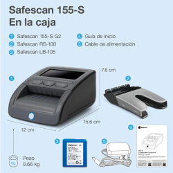 Detetor de Notas Falsas Safescan 155-S Complete com Contador e Bateria