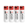 Pack 4 pilhas recarregáveis AA USB-C Verbatim 1,5V 2100mAh