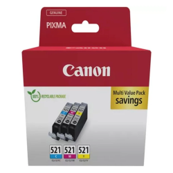 Tinteiros Canon CLI521CMY (pack com as 3 cores)