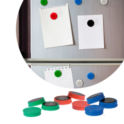 Imanes  de sinalização 2cm para quadros magnéticos