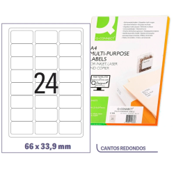 Etiquetas adesivas 66x33,9mm (Cx 100fls)