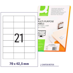 Etiquetas adesivas 70x42,3mm (Cx 100fls)