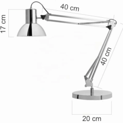 Candeeiros de secretária Unilux Success 80led articulados