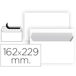 Envelopes C5 Brancos 162 x 229 mm com Tira de Silicone Liderpapel – Pack 25