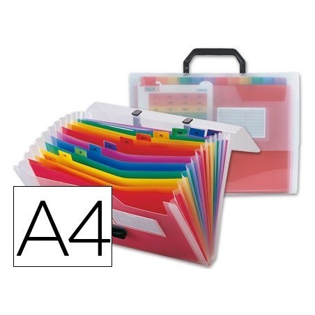 Pastas classificadoras A4 em polipropileno com asa