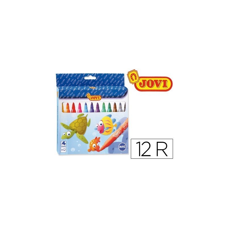 Marcadores de feltro Jovi Maxi com 12 cores