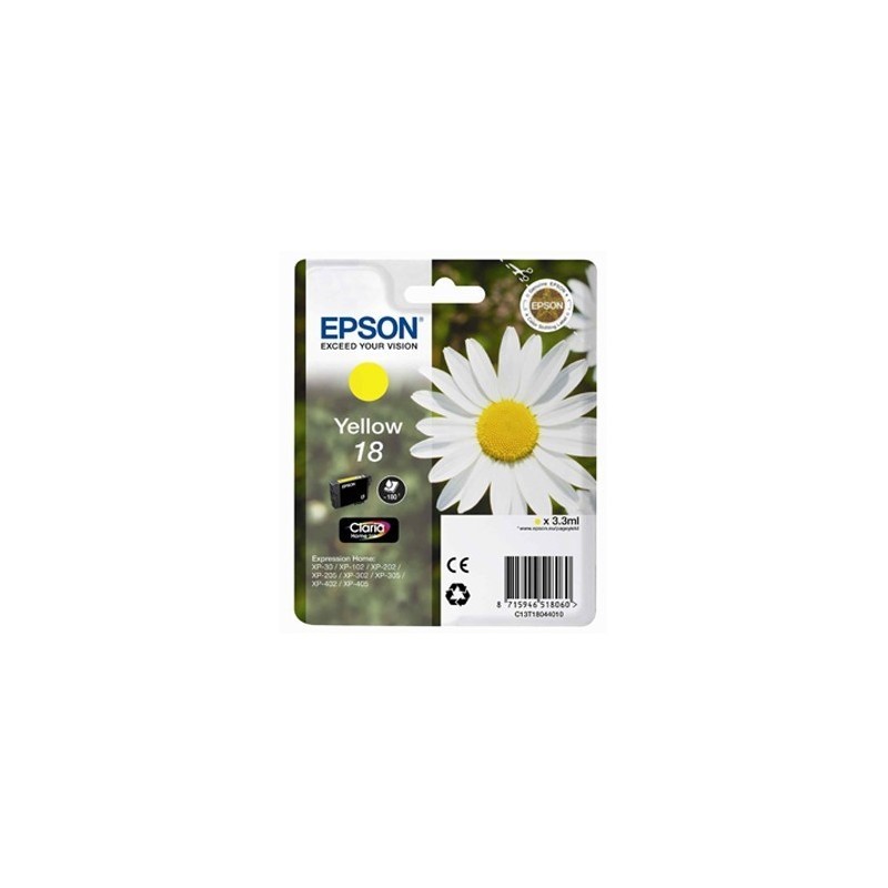 Tinteiro Epson nº 18 Amarelo (C13T18044010)