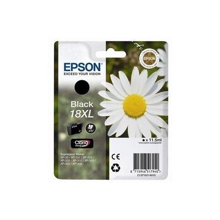 Tinteiro Epson nº 18XL Preto (C13T18114010)
