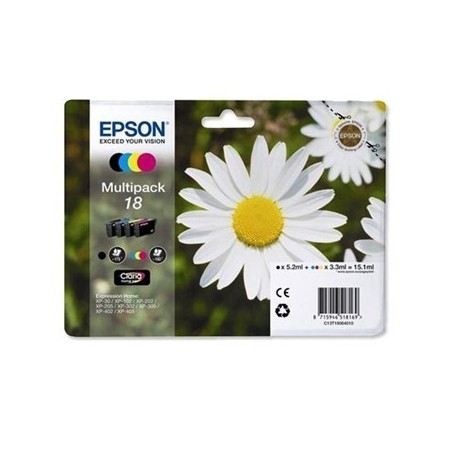 Tinteiros Epson nº 18 - pack com as 4 cores (C13T18064010)