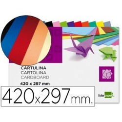 Cartolinas A3 em blocos de cores sortidas