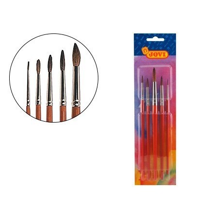 Conjuntos de 5 pincéis para aguarela Jovi