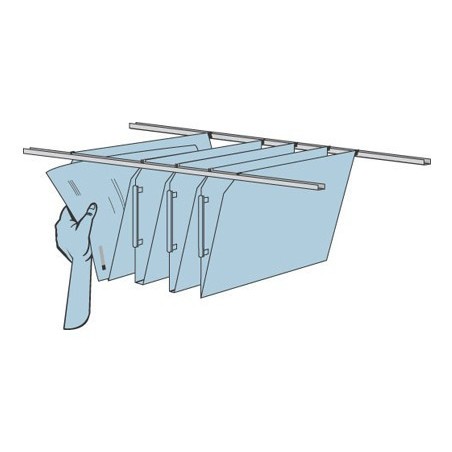 Guias para pastas de suspensão para armários Paperflow