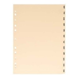 Separadores em cartolina mensais