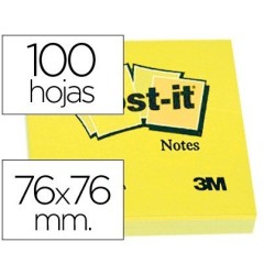 Bloco de Notas Adesivas Post-It 3M 76x76mm – Amarelo Clássico 100 Folhas