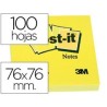 Blocos de notas adesivas Post-It 76x76mm amarelos