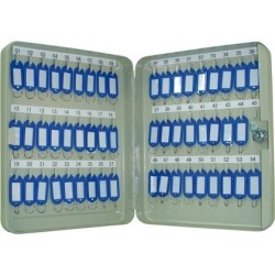 Armário Porta-Chaves Metálico para 54 Chaves – Q-Connect / Cinza