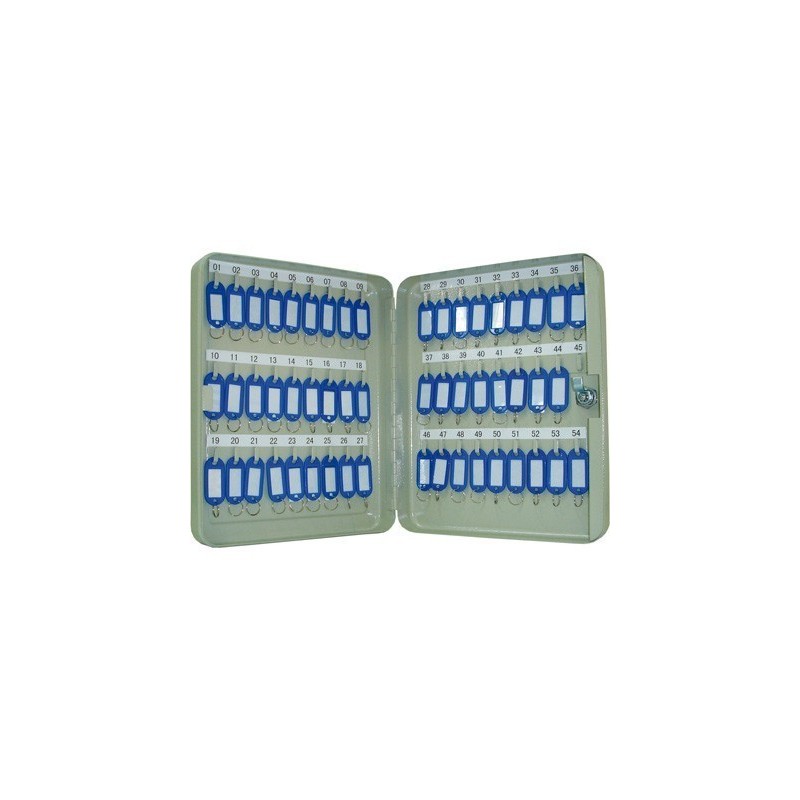 Armário Porta-Chaves Metálico para 54 Chaves – Q-Connect / Cinza