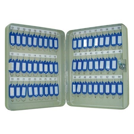 Armário Porta-Chaves Metálico para 54 Chaves – Q-Connect / Cinza