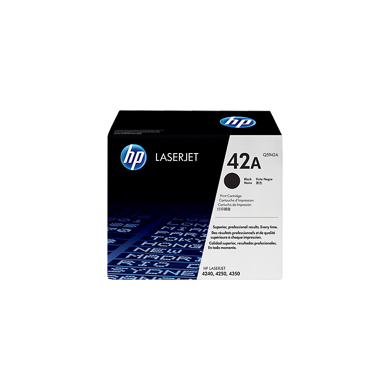Toner HP 42A Original Preto (Q5942A) – Rendimento 10.000 Páginas