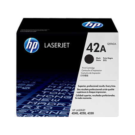 Toner HP 42A Original Preto (Q5942A) – Rendimento 10.000 Páginas