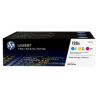 Conjunto triplo de toner HP 128A (CF371AM) azul, amarelo e magenta